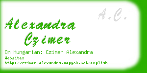 alexandra czimer business card
